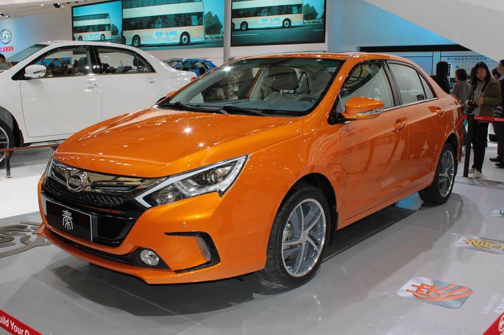 BYD Qin Hybrid Vehicle in China via Wikimedia