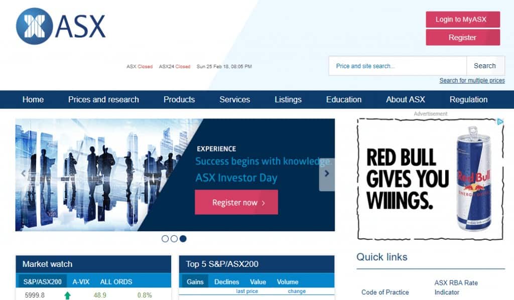 ASX Homepage
