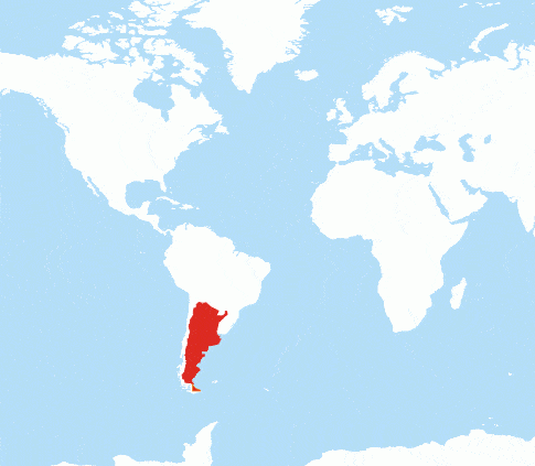 Argentina on a Map