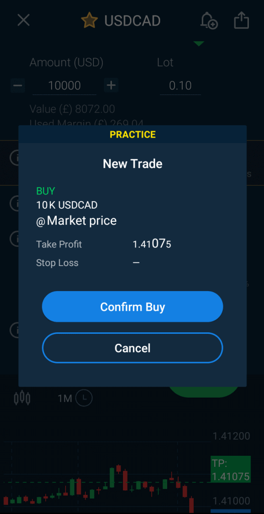 buy confirmation with avatrade