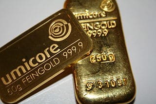 minted and cast gold bars