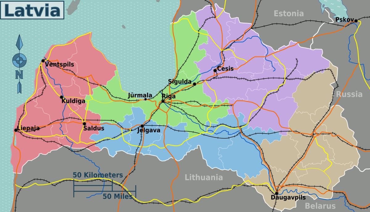 Latvia map