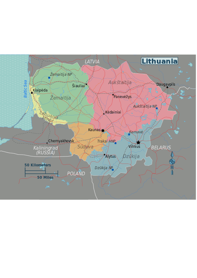 lithuania map