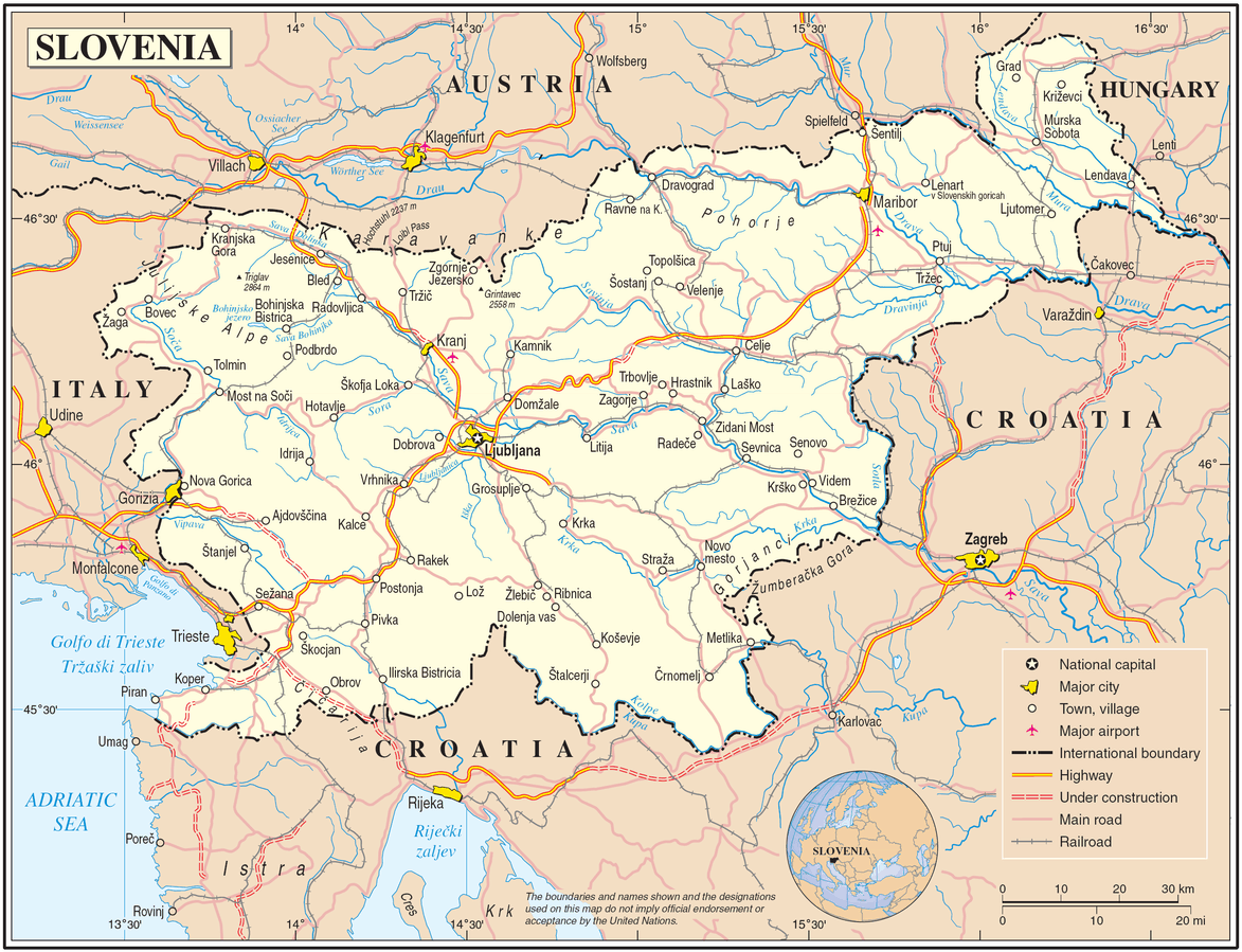 slovenia map