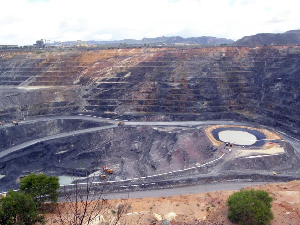 Open pit uranium mine