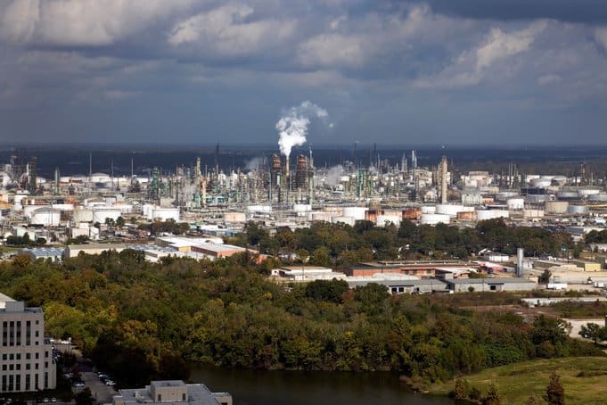 Industrial area of Baton Rouge, Louisiana