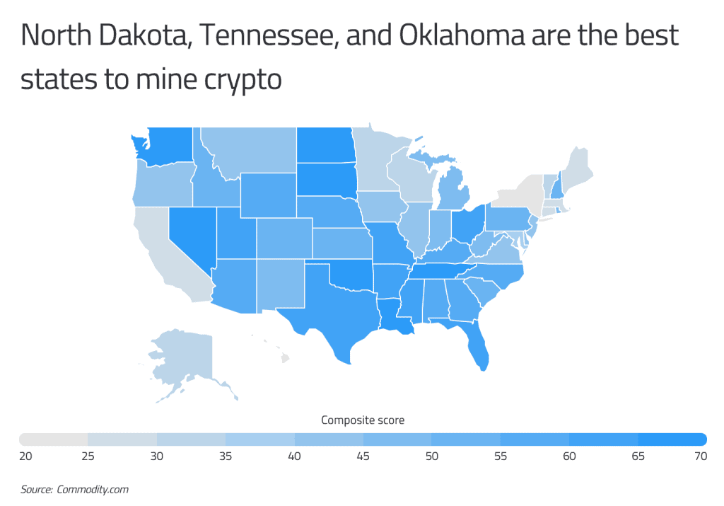 Best States for Cryptocurrency Mining