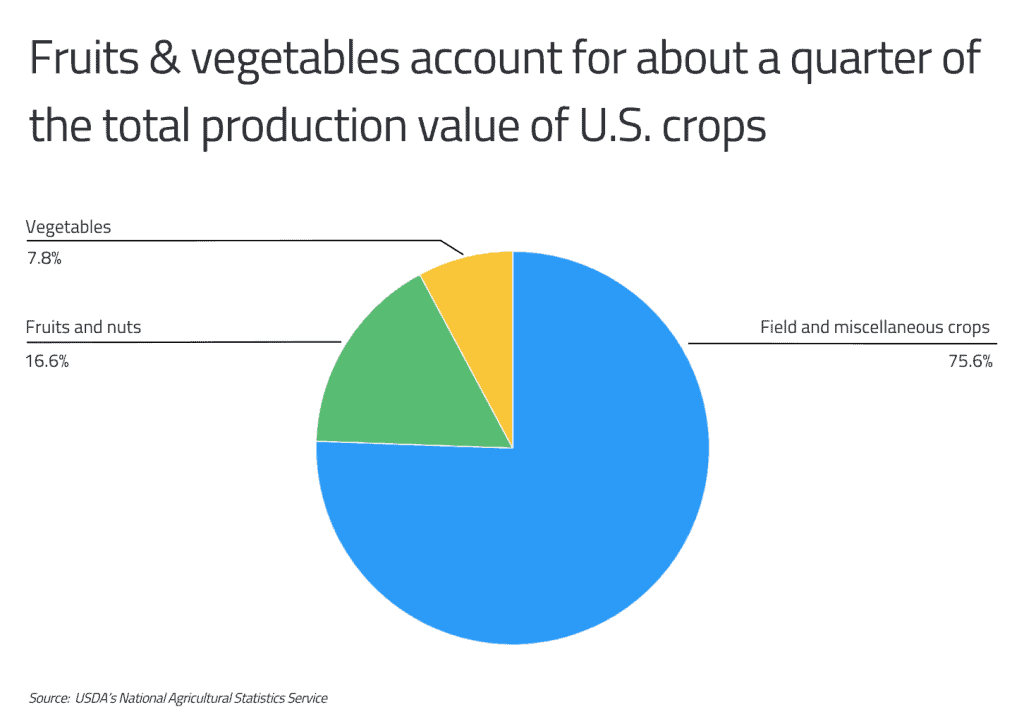 fruit and vegetables US crops