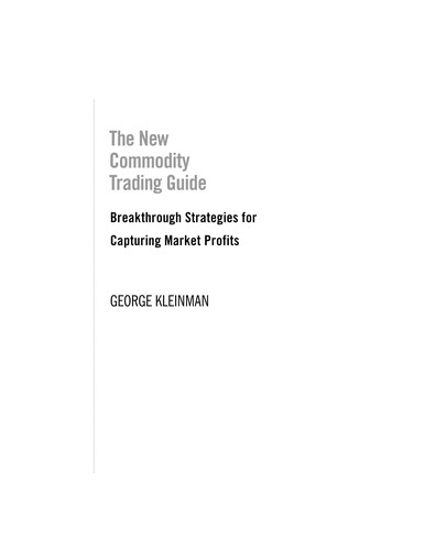 The New Commodity Trading Guide by George Kleinman - book cover